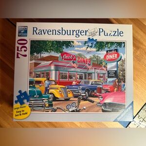 Ravensburger Jigsaw Puzzle 750 Pieces “Jack’s Diner” Verified Complete Large